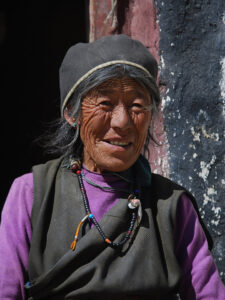 Local woman in Ghara village in the Mustang region of Nepal