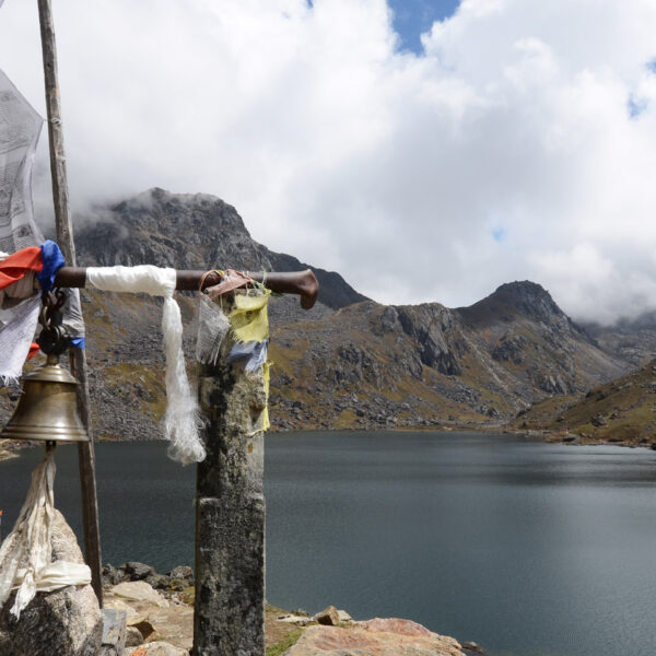 Bell near the Gosaingkunda lake in Nepal