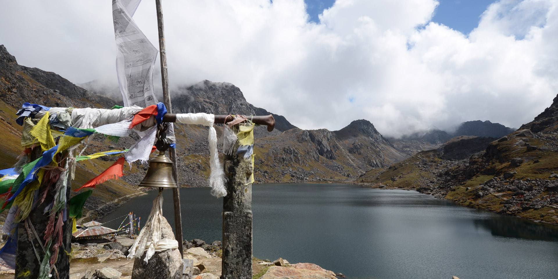 Bell near the Gosaingkunda lake in Nepal
