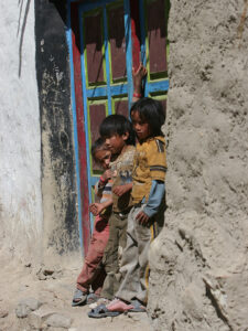 Kids in Ghami village on the Upper Mustang trek