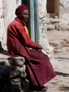 Monk in Lo Manthang on the Upper Mustang trek in Nepal