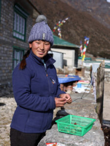 Lodge owner at tea house in Khumjung in the Khumbu