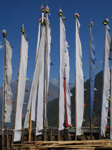 Prayer flags in Tarkegyang in the Helambu region of Nepal