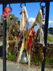 Temple Bell at Panchase top on the Panchase trek in Nepal