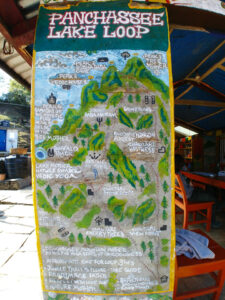 Hand painted map of the Panchase hill at Panchase Bhanjyang in Nepal