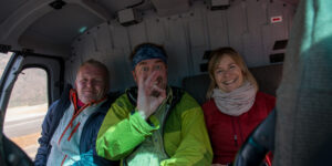 Happy clients on the sightseeing flight to the Everest region of Nepal