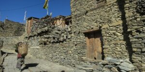 Houses in Ngawal village on the Annapurna circuit trek
