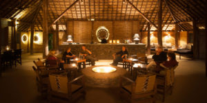 Gholghar the dinning and bar at Tiger Tops Karnali Lodge in the Bardia National park in Nepal