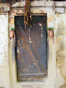 Beautiful entrance to a private home in Kageni village the first little village on the trail to Phoksundo Lake in Dolpo