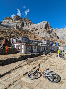 Thorung Phedi tea houses at the base of the Thorung La pass on the Annapurna circuit in Nepal