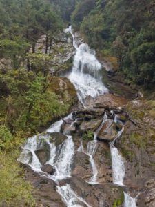 Waterfall between Kyalche and Surmuche on the Rowaling trek in Nepal